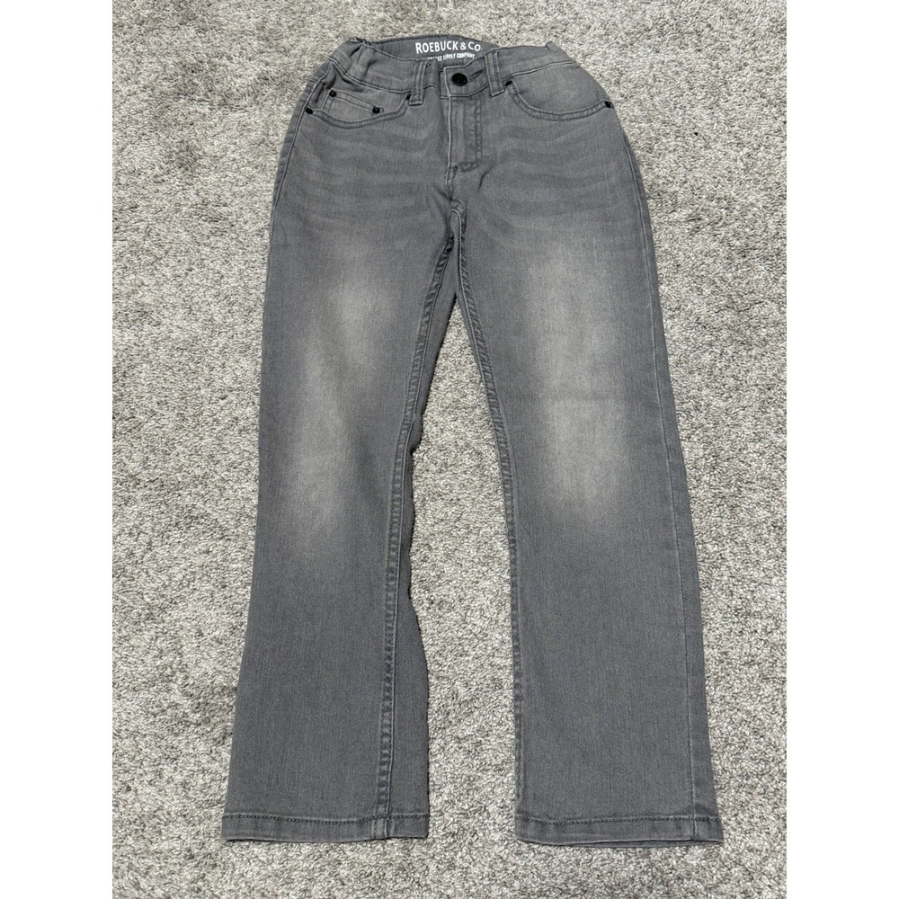 Boys ROEBUCK &  CO Size 8 Slim Gray Jeans Pants